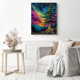 Aurora Pine Diamond Painting as Home Decor