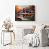 Autumn by the Pond Diamond Painting as Home Decor