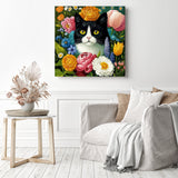 Blossom Kitty Diamond Painting as Home Decor