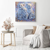 Celestial Snow Leopards Diamond Painting as Home Decor