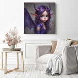 Enchanted Violet Fairy Diamond Painting as Home Decor