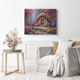 Fairy Blossom Cottage Diamond Painting as Home Decor