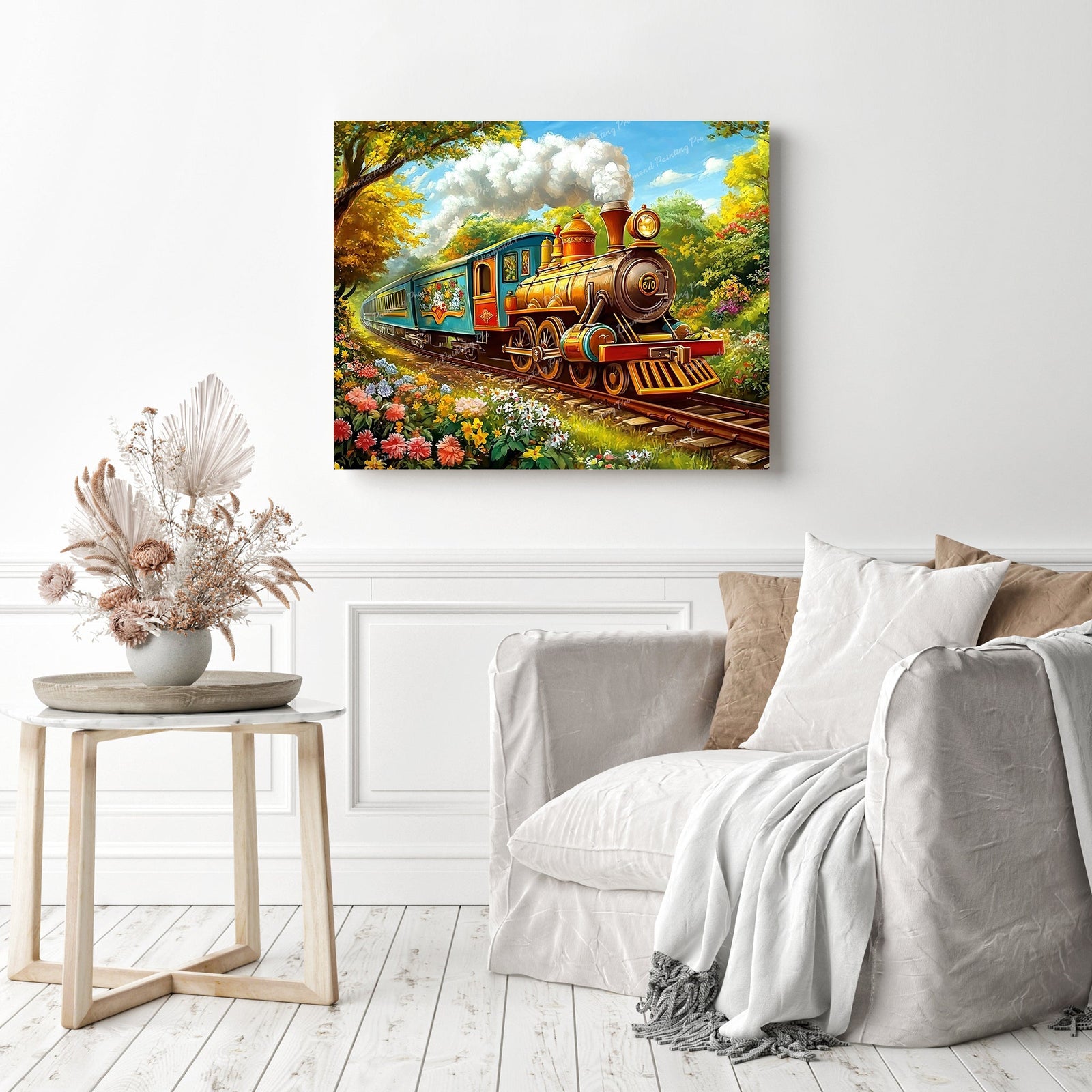 Floral Express Diamond Painting as Home Decor