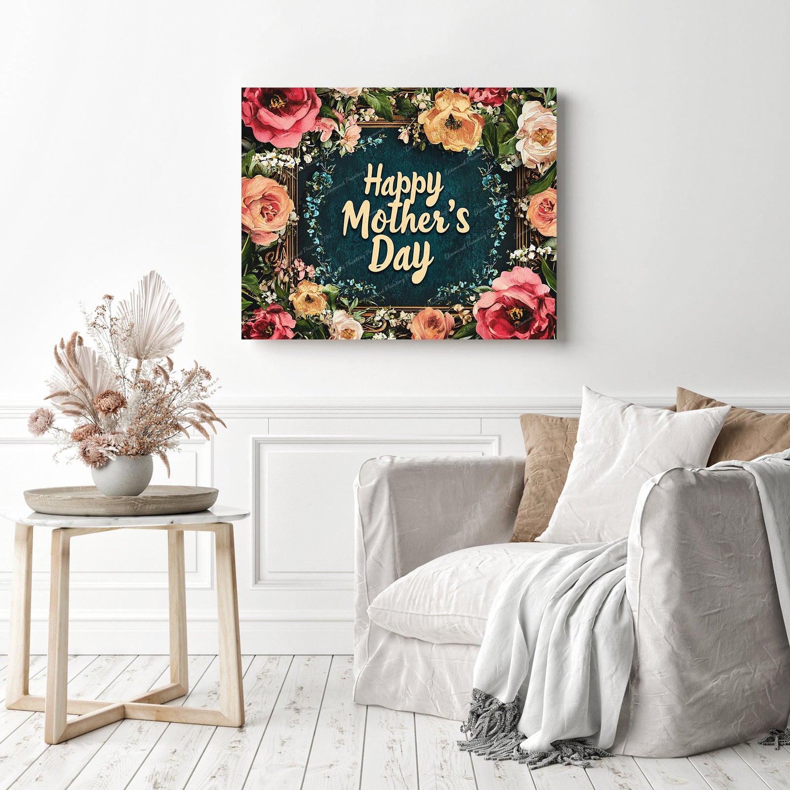 Floral Frame for Mom Diamond Painting as Home Decor