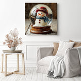 Frosty Snow Globe Diamond Painting as Home Decor
