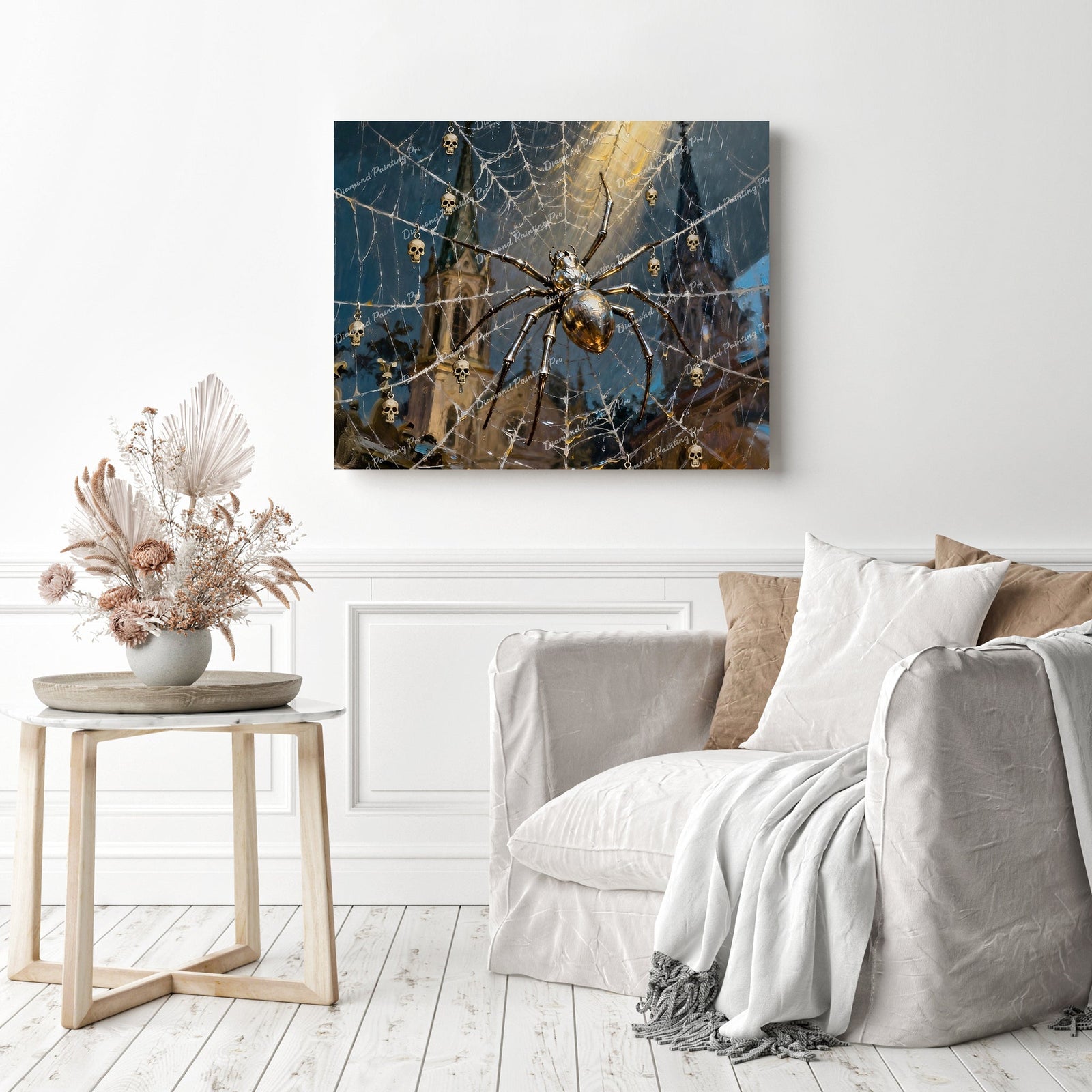 Gothic Skull Web Diamond Painting as Home Decor