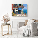 Mediterranean Cafe Diamond Painting as Home Decor