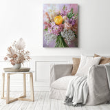 Pastel Flower Bouquet Diamond Painting as Home Decor