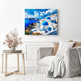 Santorini Charm Diamond Painting as Home Decor