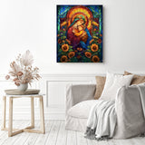 Stained Glass Embrace Diamond Painting as Home Decor