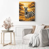 Zebra at Dusk Diamond Painting as Home Decor