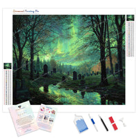 Aurora Resting Place Diamond Painting Kit - Full Drill / Square or Round Diamonds with AB Drills Option