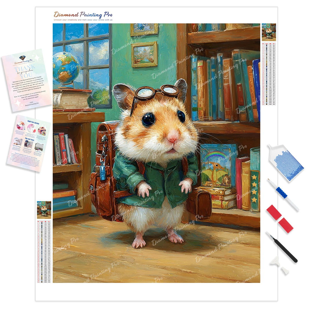 First Day of School Diamond Painting Kit - Full Drill / Square or Round Diamonds with AB Drills Option