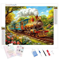 Floral Express Diamond Painting Kit - Full Drill / Square or Round Diamonds with AB Drills Option