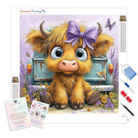 Highland Sweetheart Diamond Painting Kit - Full Drill / Square or Round Diamonds with AB Drills Option