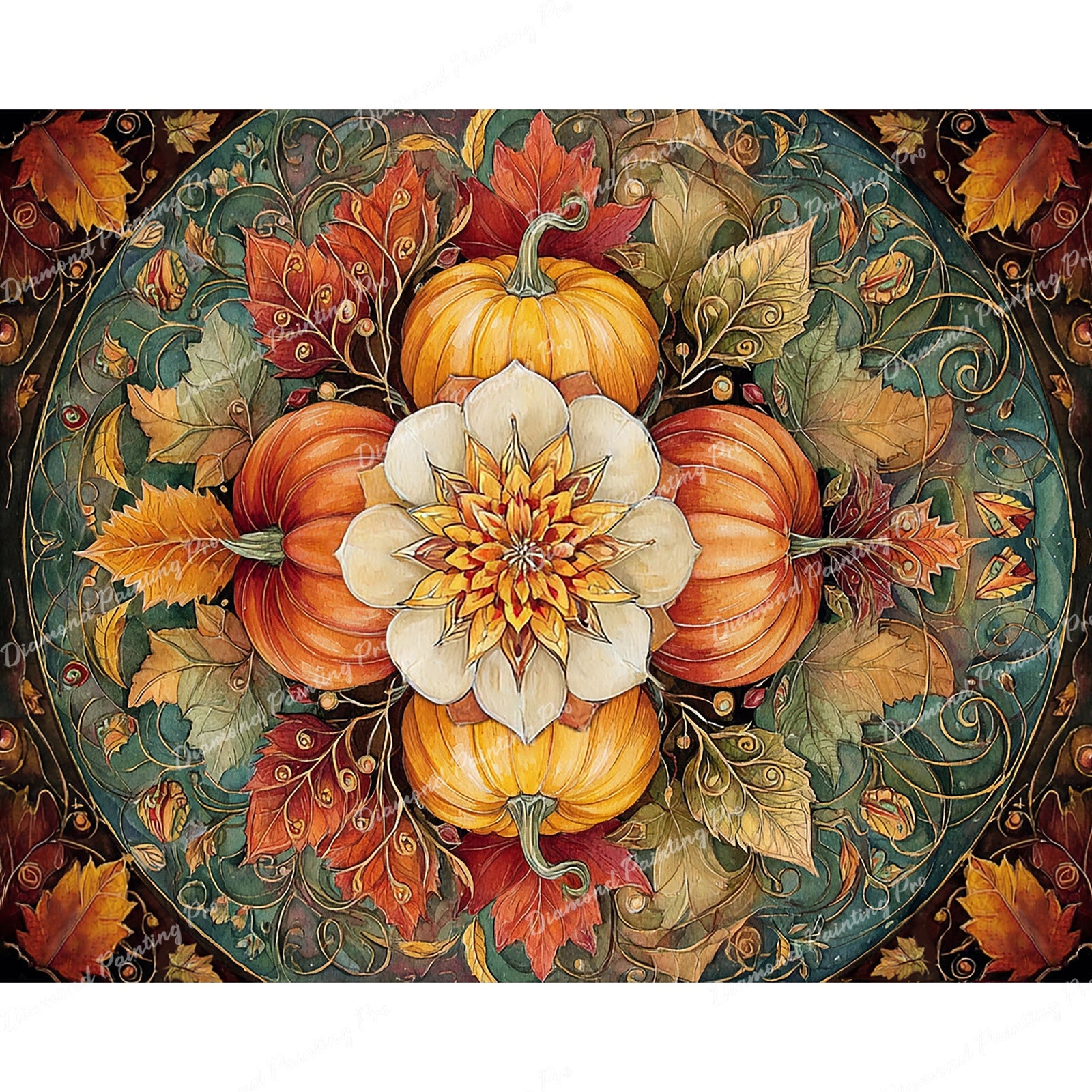 Autumn Kaleidoscope Diamond Art Design - Full Drill with 5d Square or Round Diamonds / AB Drills Available
