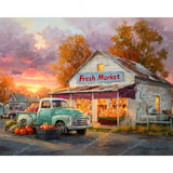 Autumn Market Diamond Art Design - Full Drill with 5d Square or Round Diamonds / AB Drills Available