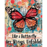 Butterfly Inspiration Diamond Art Design - Full Drill with 5d Square or Round Diamonds / AB Drills Available