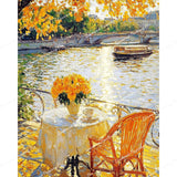 Golden Morning Tea Diamond Art Design - Full Drill with 5d Square or Round Diamonds / AB Drills Available