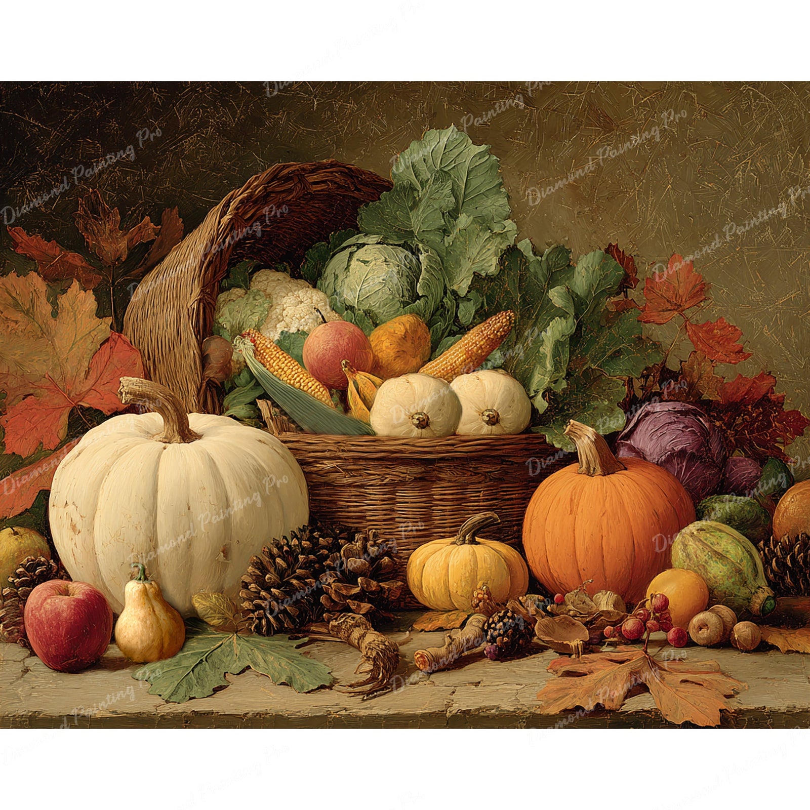 Harvest Table Diamond Art Design - Full Drill with 5d Square or Round Diamonds / AB Drills Available