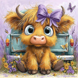 Highland Sweetheart Diamond Art Design - Full Drill with 5d Square or Round Diamonds / AB Drills Available