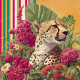 Jungle Cheetah Bloom Diamond Art Design - Full Drill with 5d Square or Round Diamonds / AB Drills Available