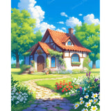Summer Cottage | Diamond Painting Design - Full Drill Diamond Art with 5d Square or Round Diamonds - AB Drills Available