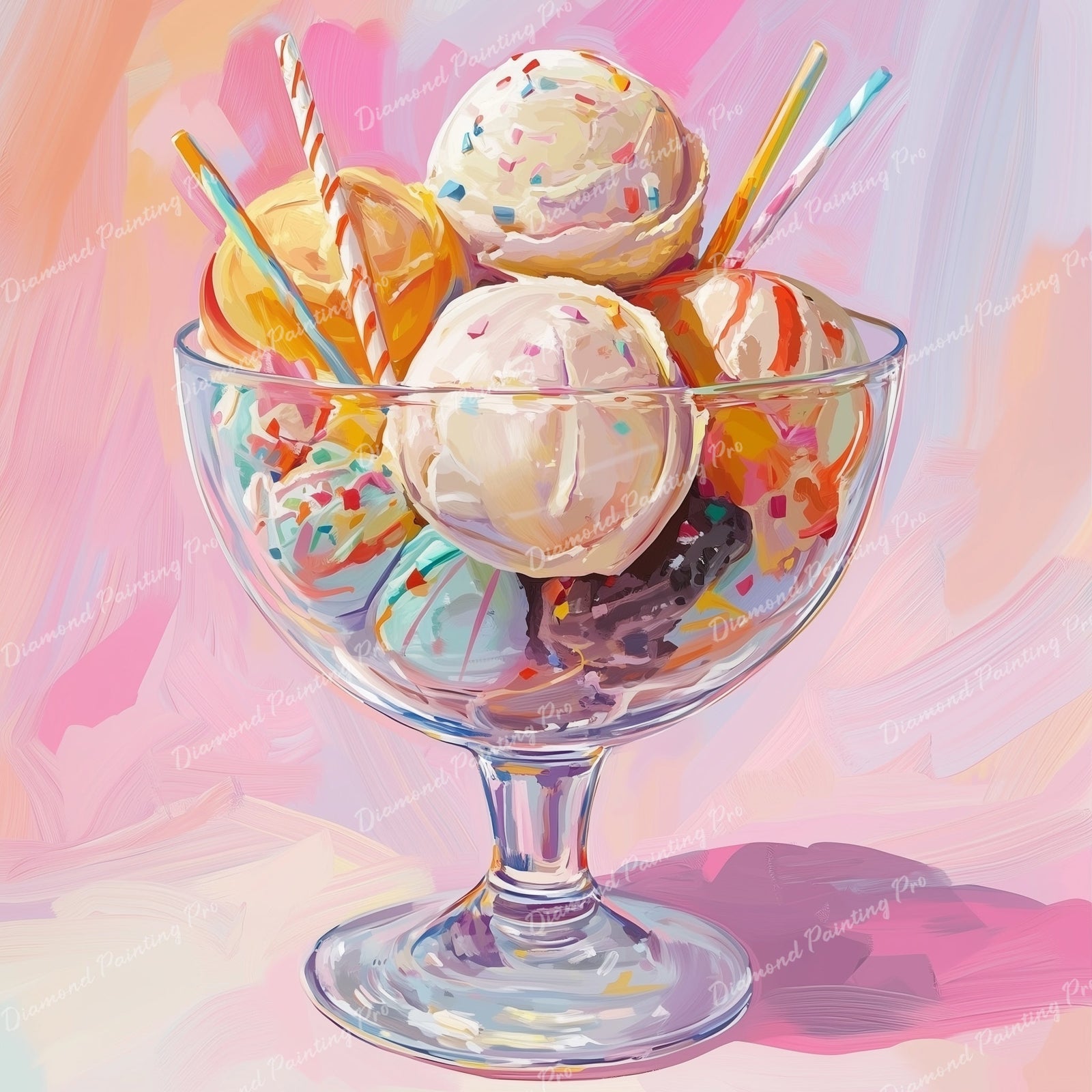 Sweet Sundae Diamond Art Design - Full Drill with 5d Square or Round Diamonds / AB Drills Available