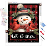Snow Buddies Diamond Painting Kit - Full Drill / Square or Round Diamonds with AB Drills Option