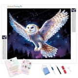 Stellar Owl Guardian Diamond Painting Kit - Full Drill / Square or Round Diamonds with AB Drills Option
