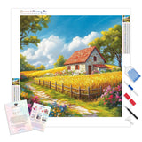 Stone Cottage Diamond Painting Kit - Full Drill / Square or Round Diamonds with AB Drills Option