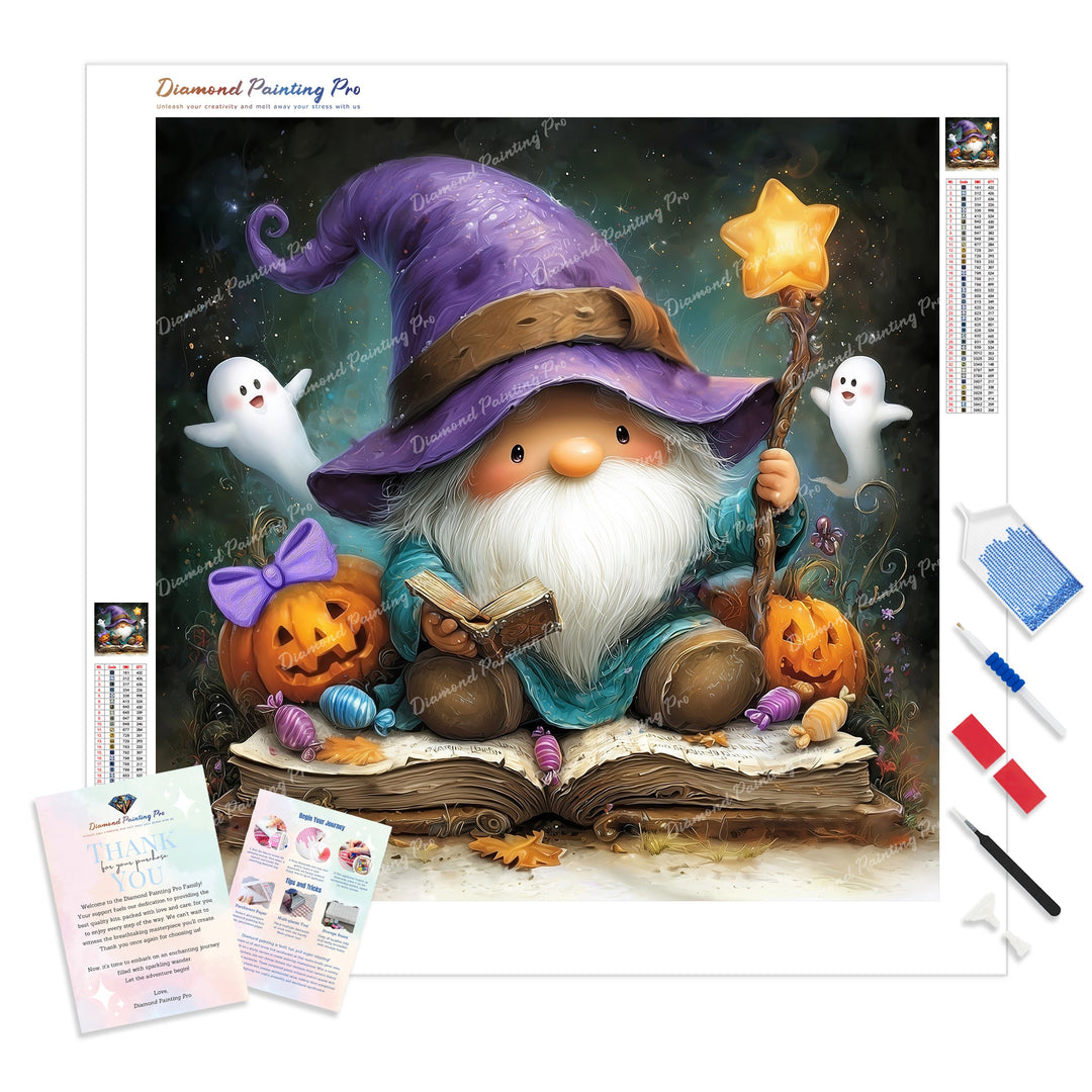 Whimsical Wizard Diamond Painting Kit - Full Drill / Square or Round Diamonds with AB Drills Option