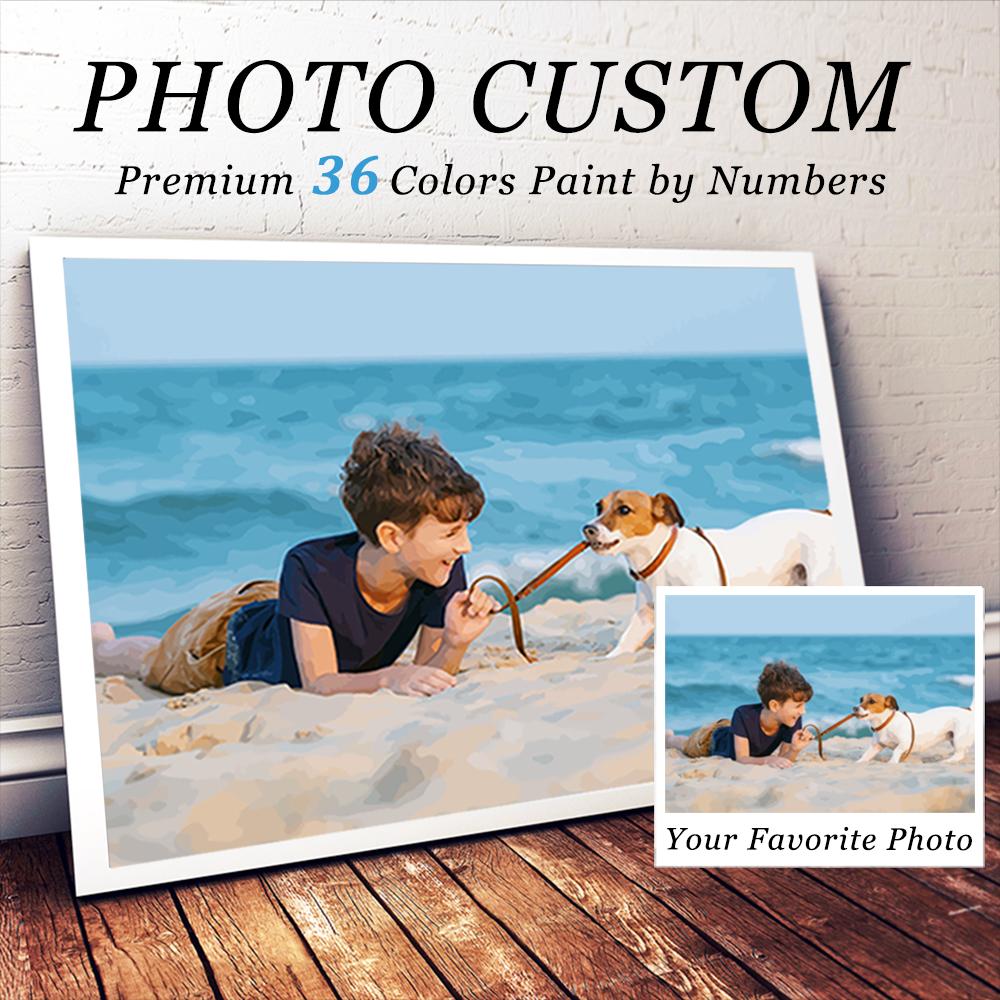 CleverFine Custom Paint by Numbers from Photo,Personalized Paint by Numbers  Your Own Photo for Adults (24×35/60cm×90cm noframe)