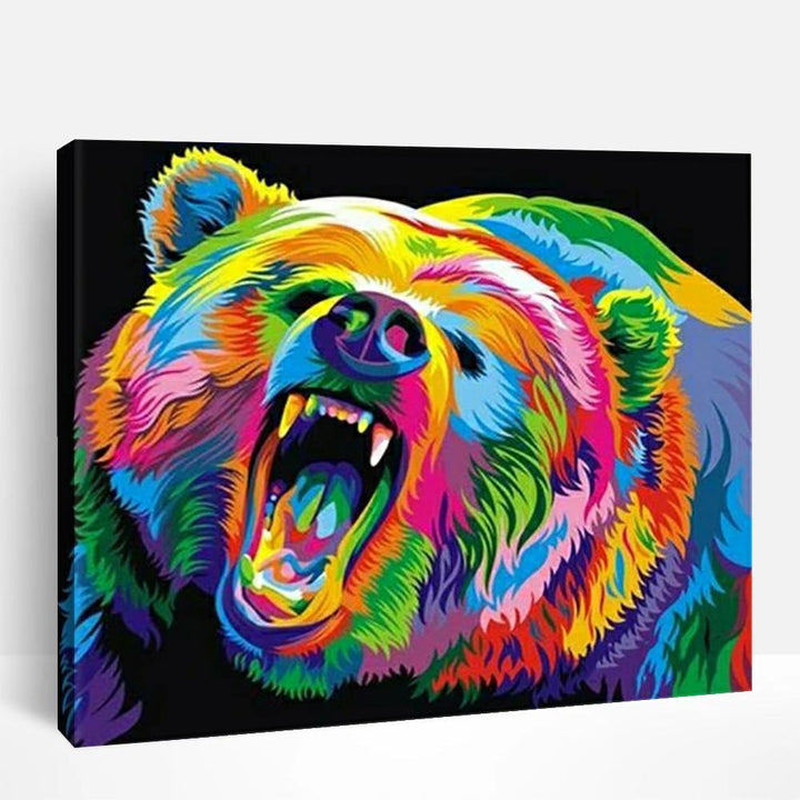 Neon Bear | Paint By Numbers