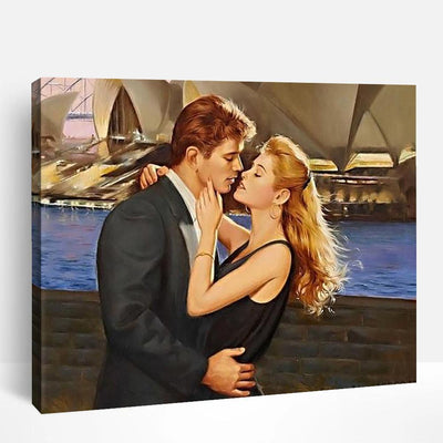 Romantic Couple Kissing | Paint By Numbers