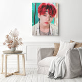 BTS Jungkook | Diamond Painting Displayed as Home Decor
