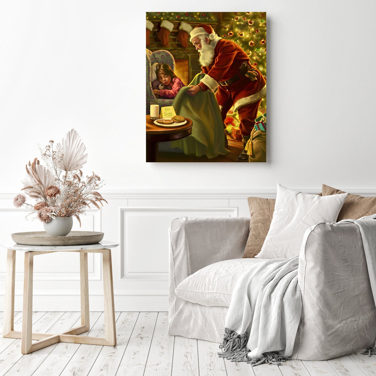 Waiting for Santa | Diamond Painting Displayed as Home Decor