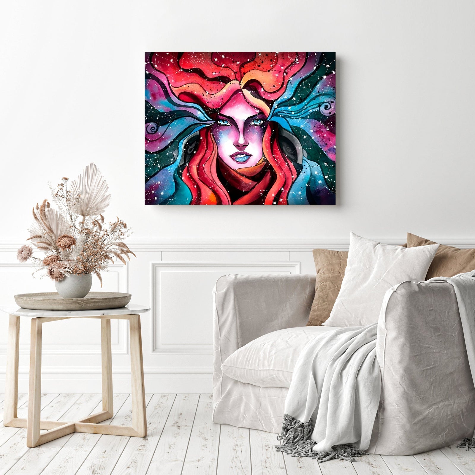 Aquarius Goddess | Diamond Painting Displayed as Home Decor