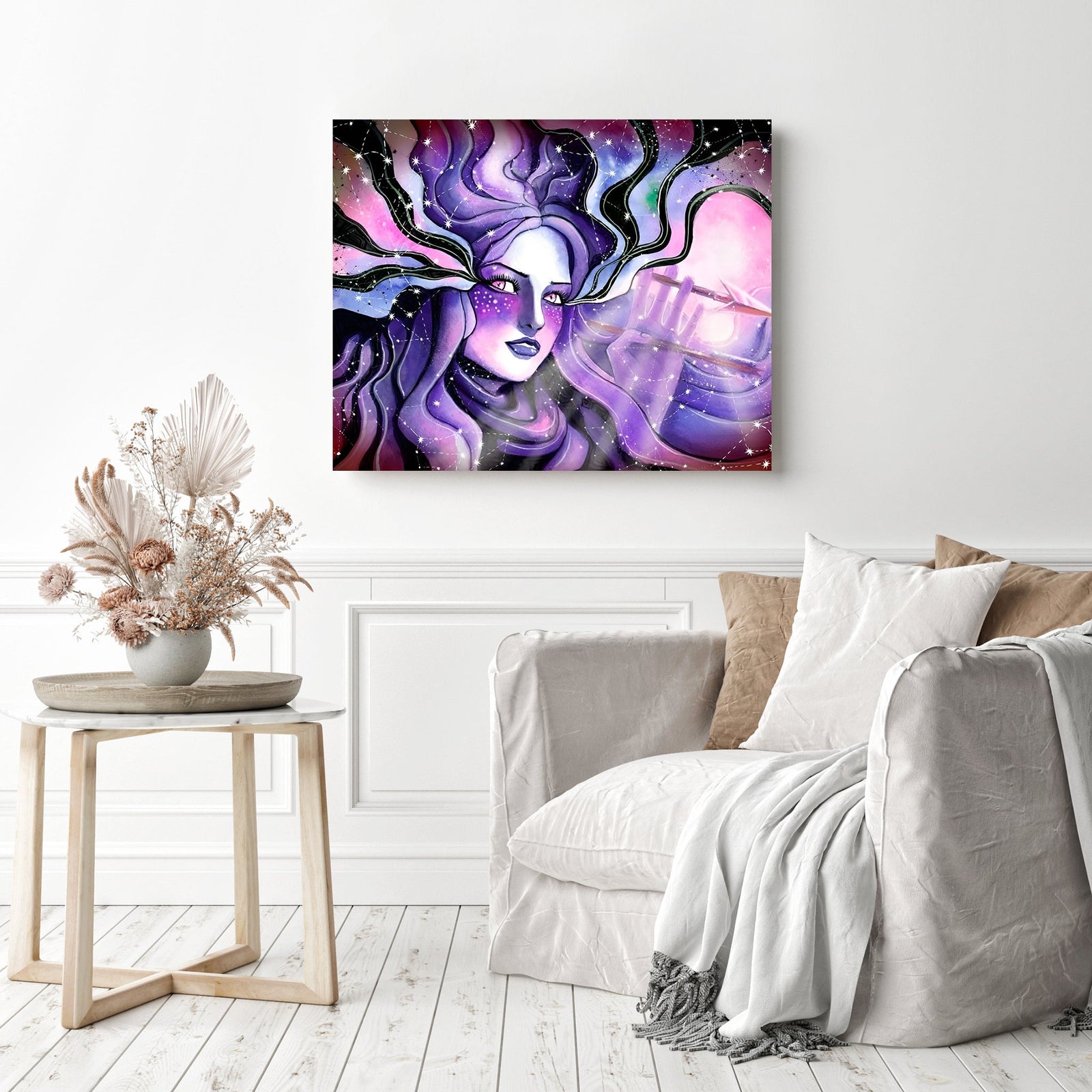 Sagittarius Goddess | Diamond Painting Displayed as Home Decor
