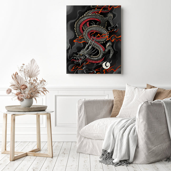 Black Chinese Dragon | Diamond Painting