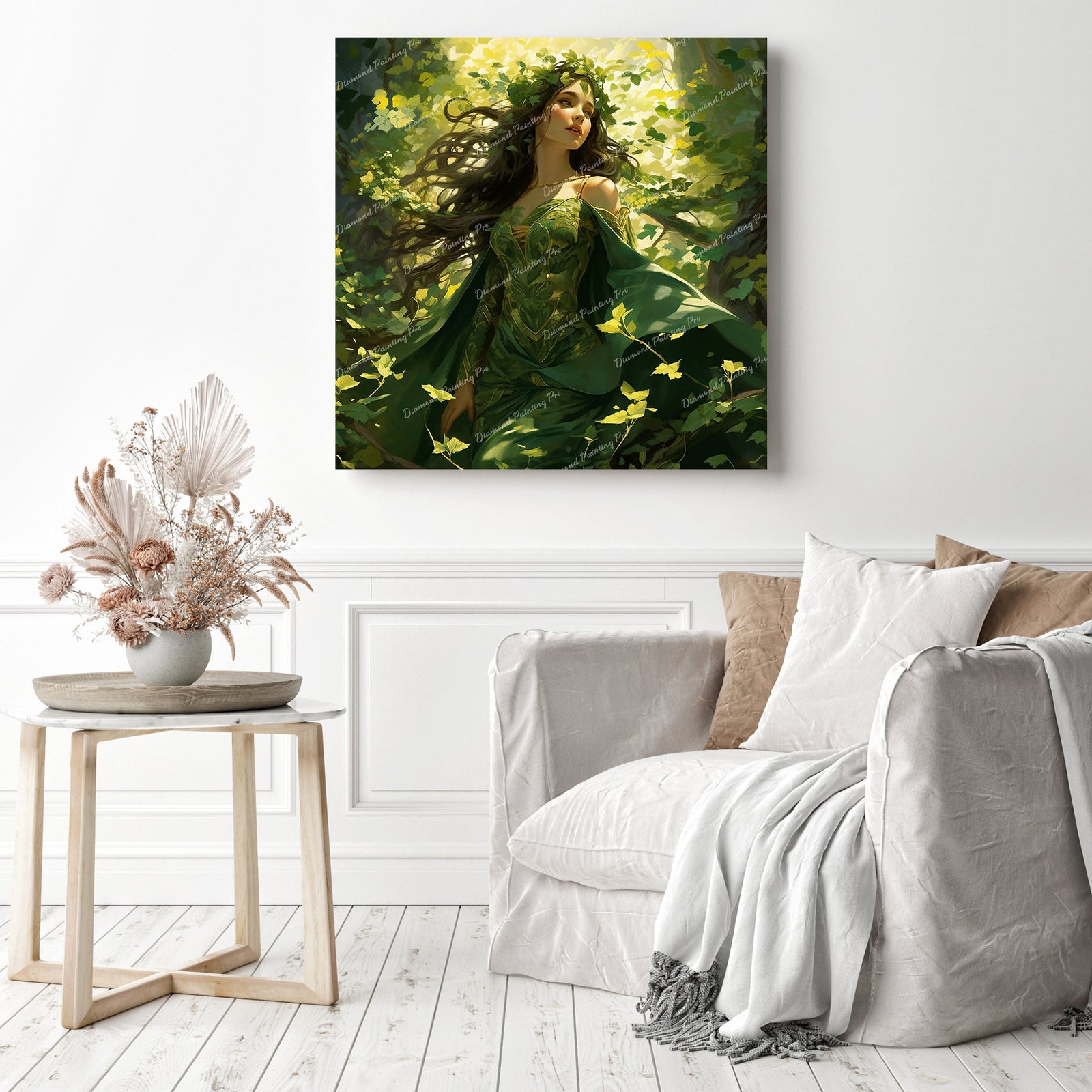 Ivy The Nature Guardian | Diamond Painting Displayed as Home Decor