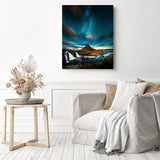 Night Sky Stars | Diamond Painting Displayed as Home Decor