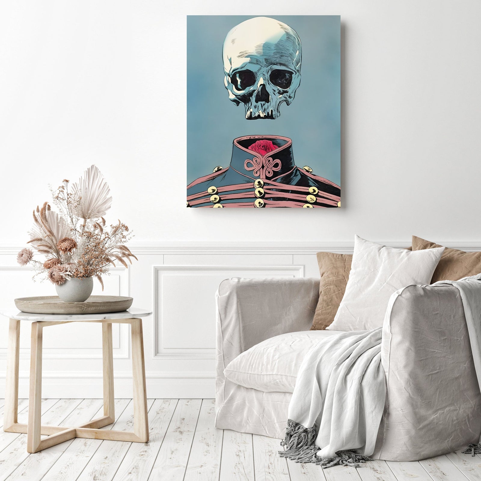 Skull Sergeant | Diamond Painting Displayed as Home Decor