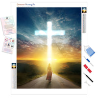 Faith Road | Diamond Painting Kit - Full Drill - Square or Round Diamonds with AB Drills Option