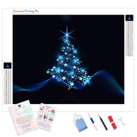 Illuminated Christmas Tree | Diamond Painting Kit - Full Drill - Square or Round Diamonds with AB Drills Option
