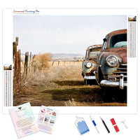 Abandoned Cars | Diamond Painting Kit - Full Drill - Square or Round Diamonds with AB Drills Option