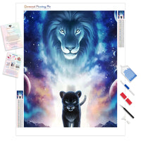 Mirror Of The King Lion | Diamond Painting Kit - Full Drill - Square or Round Diamonds with AB Drills Option
