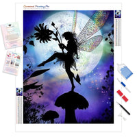 Fantasy Dream Moon Sky Fairy | Diamond Painting Kit - Full Drill - Square or Round Diamonds with AB Drills Option