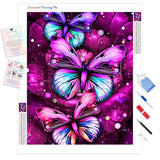 Butterfly Magic | Diamond Painting Kit - Full Drill - Square or Round Diamonds with AB Drills Option