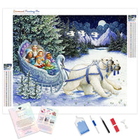 Great White Bear | Diamond Painting Kit - Full Drill - Square or Round Diamonds with AB Drills Option